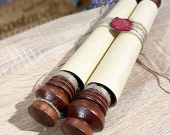 Custom Wedding Vow Scroll: Personalized Anniversary Gift with Wax Seal