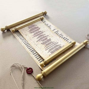Personalized Scroll Love Letter – Custom Wedding Vows, Anniversary Gift, Engagement or Shower Keepsake | Romantic Paper Wall Art with Photo