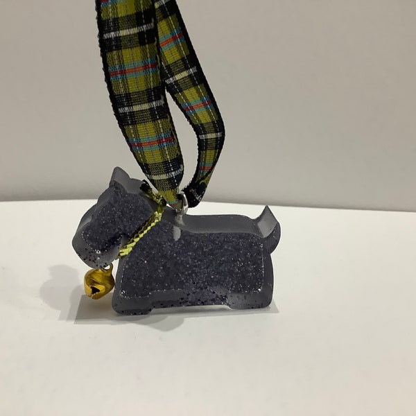 Cornish tartan dog Christmas decoration