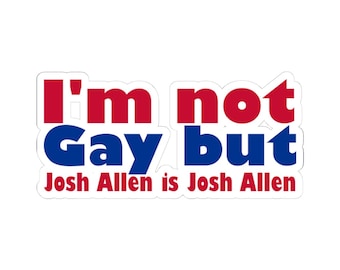 Josh Allen Sticker, Funny Buffalo Bills Mafia Vinyl Decal