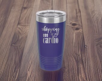 Shopping Is My Cardio - 20oz Polar Camel Tumbler - Stay Stylish and Energized!