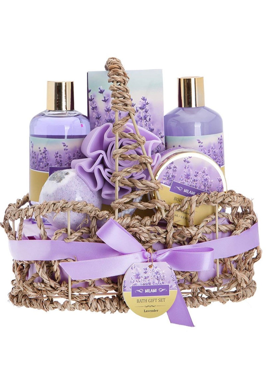Lavender Bath Spa Gift Basket with Relaxation Gifts for Women Etsy