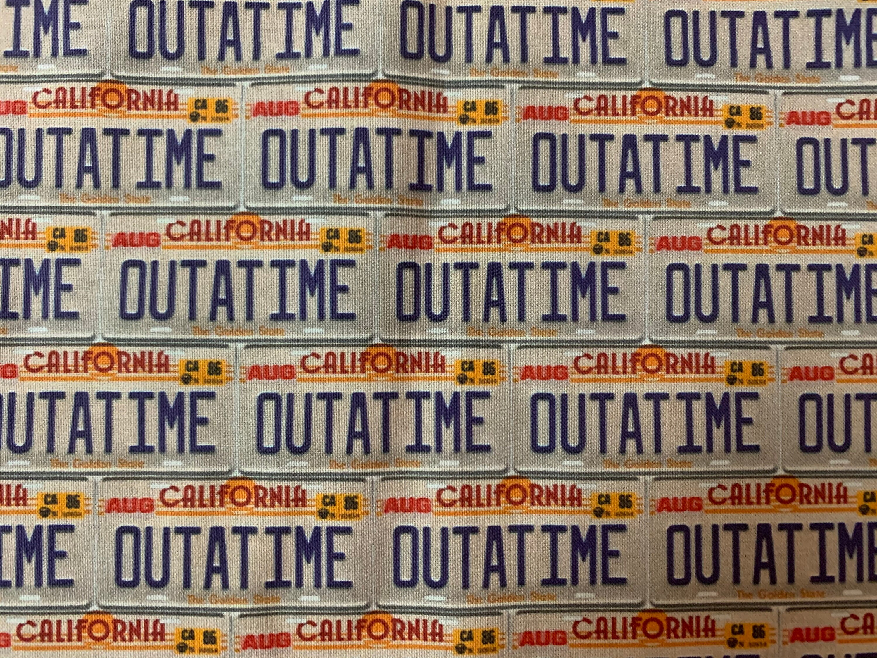 Back to the Future Outta Time Cotton Pleated Face Mask Etsy UK