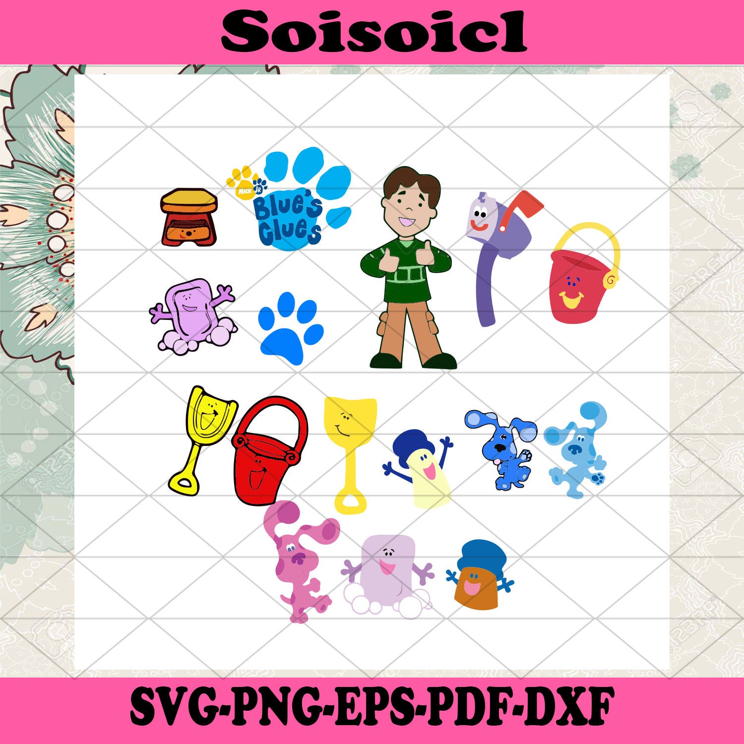 Download Blues Clues Bundle Svg Trending Svg Blues Clues Svg Blues ...