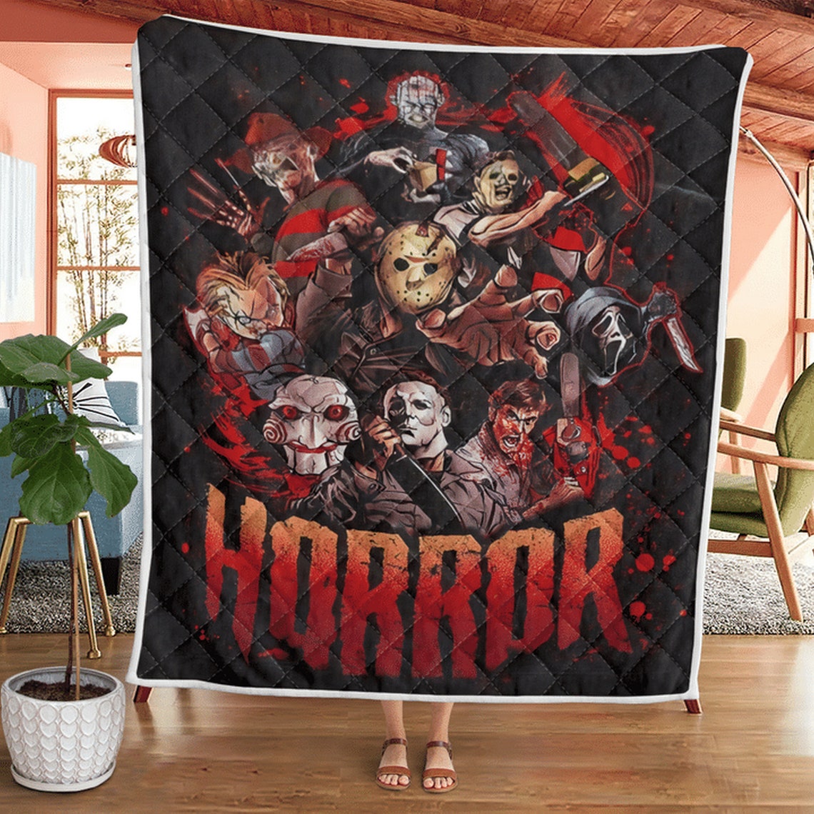 Horror Characters Halloween Horror Movie Blanket Michael Etsy