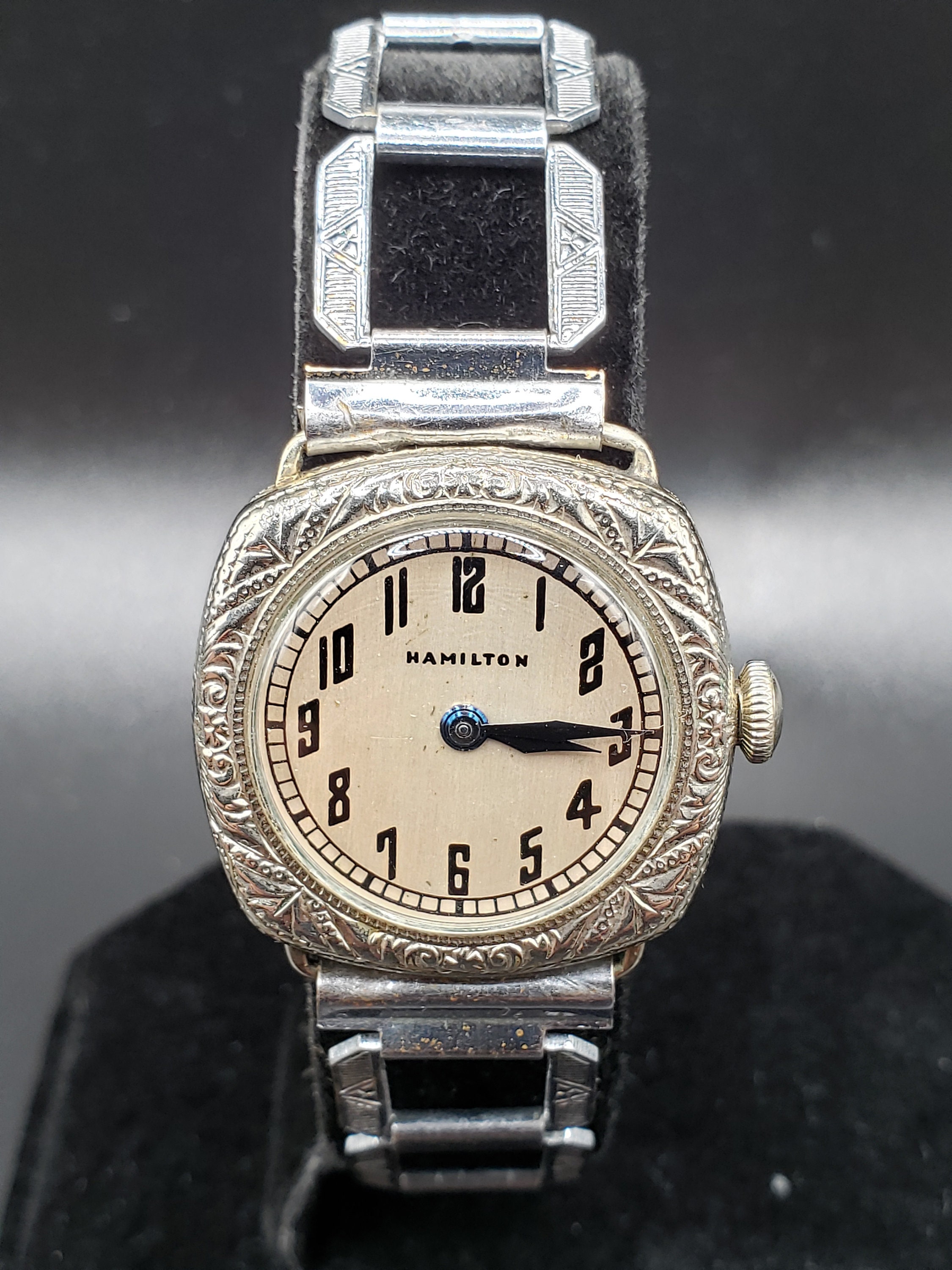 1926 Hamilton Cushion Case Art Deco vintage watch Etsy