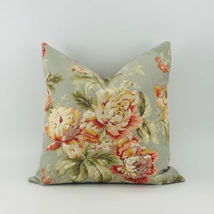 Floral Bouquet Pillow Cover, English Cottage, French Country, Cottagecore, Shabby Chic
