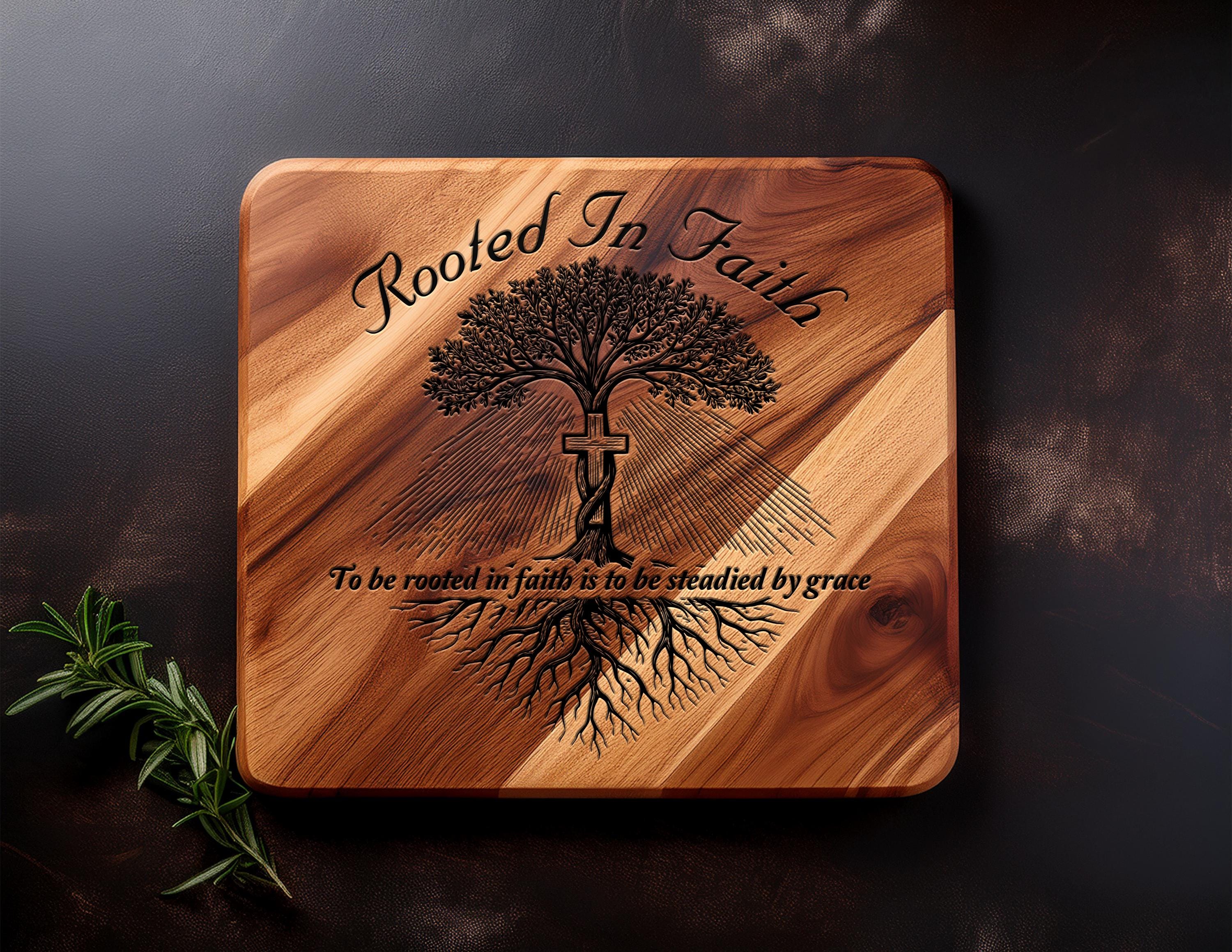 Rooted in Faith SVG and PNG: Christian Laser Engraving File (digital ...