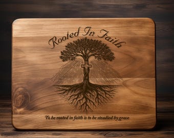 Rooted in Faith SVG and PNG: Christian Laser Engraving File (Digital Download)