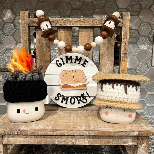 Smore Marshmallow Mug Hat Campfire Marshmallow Mug Hat Etsy