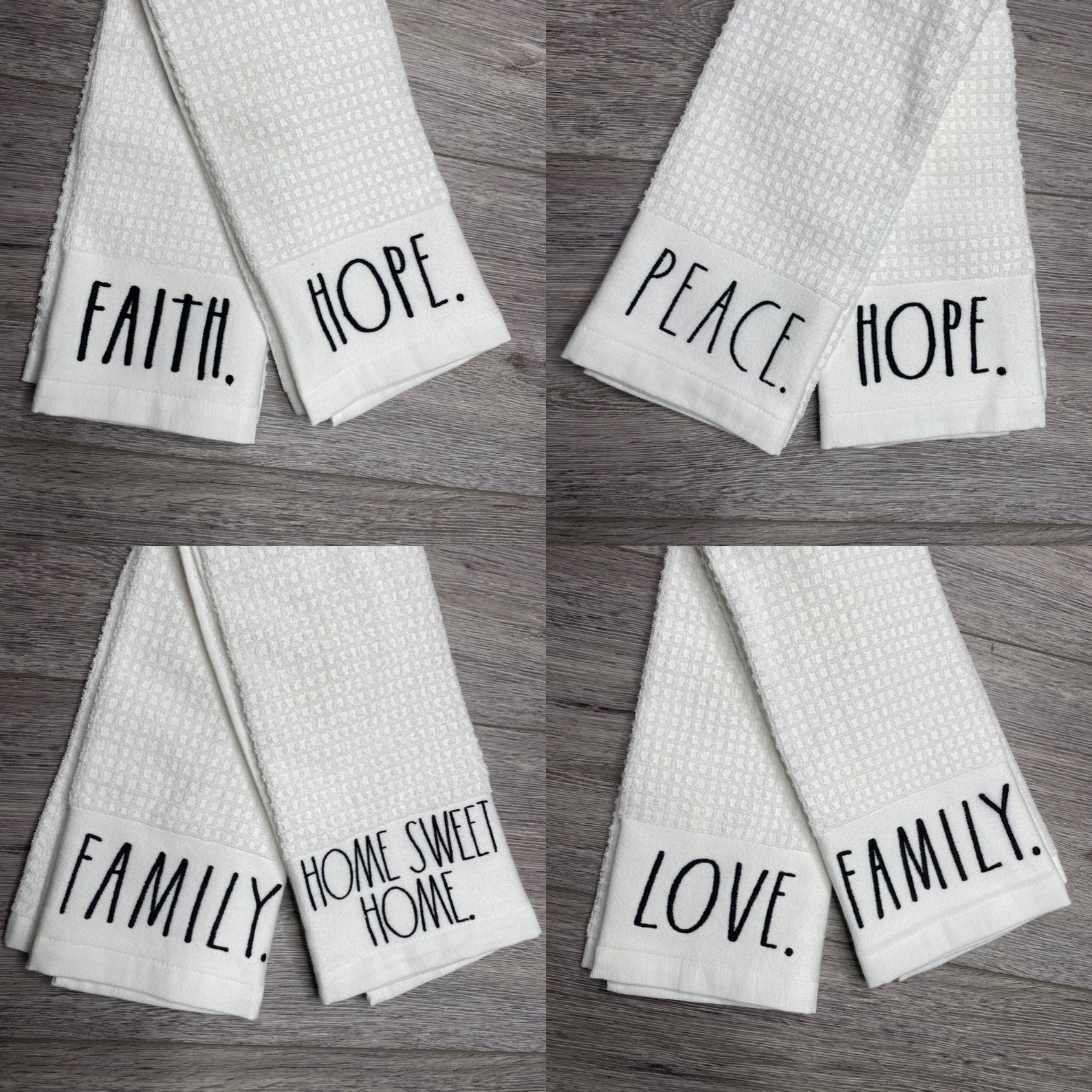 Rae Dunn Towels With Crocheted Topper Hanging Towels Etsy