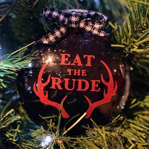 Hannibal Ornament, Various Colors, Eat the Rude or This is my Design, 4" Unbreakable