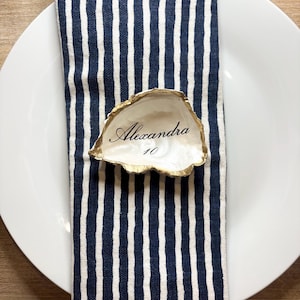 Custom Oyster Shell Place Card BULK | Wedding Place Card | Escort Card | Wedding Favor | Bridal Shower | Baby Shower