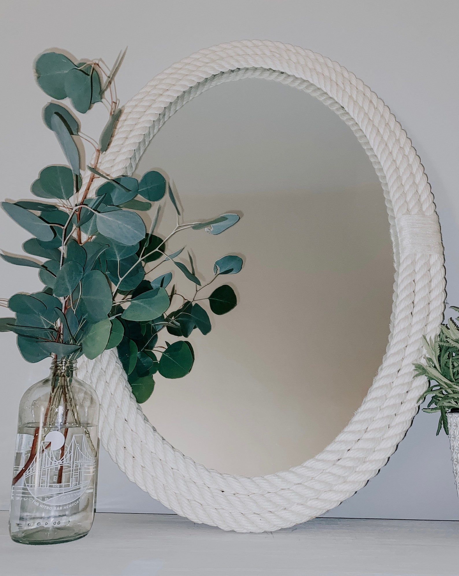Oval Nautical Rope Mirror Etsy