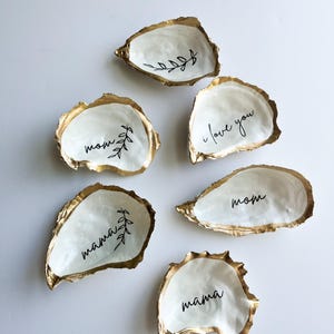 Oyster Shell Ring Dish | Jewlery Dish | Trinket Dish | Mother’s Day Gift | Personalized Ring Dish