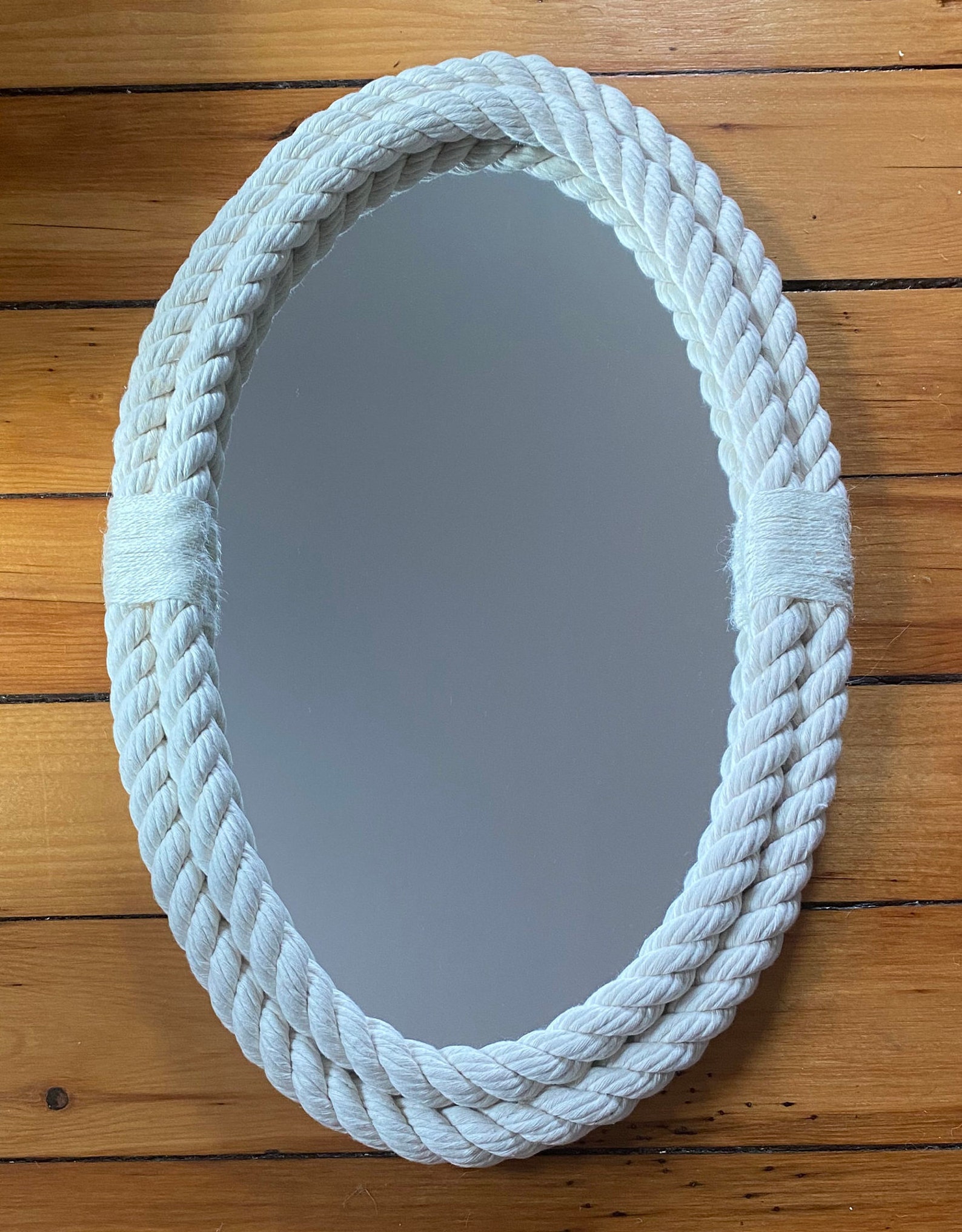 Small Oval Nautical Rope Mirror Etsy