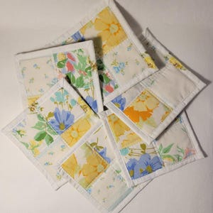 Set mit 6 gesteppten Untersetzern, handgemachte Untersetzer, Wohnkultur, Küchendekoration, Becherteppiche