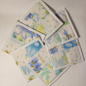 Set mit 6 gesteppten Untersetzern, handgemachte Untersetzer, Wohnkultur, Küchendekoration, Becherteppiche