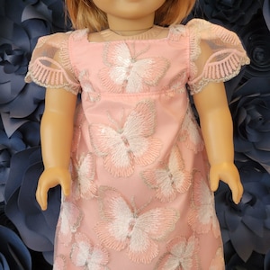 Elizabeth Maria, Bridgerton inspired Regency style Dress fits 18 inch doll