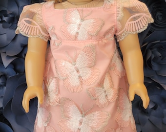 Elizabeth Maria, Bridgerton inspired Regency style Dress fits 18 inch doll