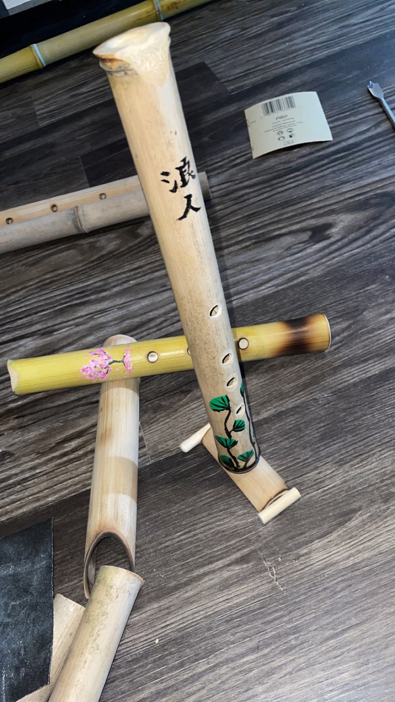 Traditional shakuhachi Bamboo Flutes Etsy