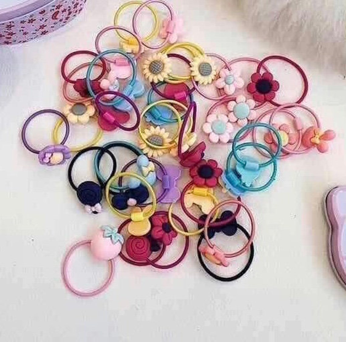 Girls hair ties set of 40pcs Etsy