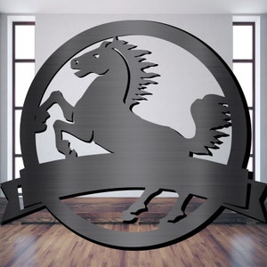 Horse Monogram Plasma cnc dxf svg eps