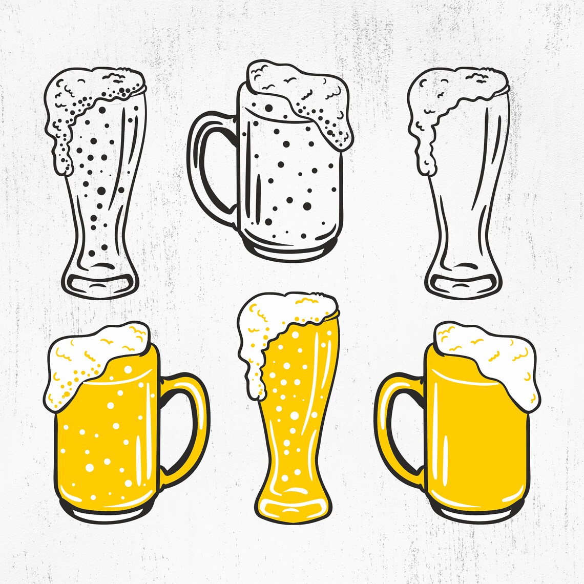 Beer Mug Bundle Svg Beer Stein SVG Alcohol Svg Png Beer Etsy