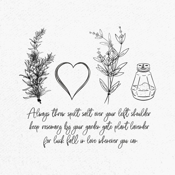 Salt Rosemary Lavender Love Svg Png Instant Download for Cricut