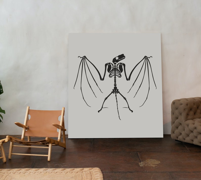 Bat Skeleton With Wings SVG Bat Skeleton Png Skeleton Cut - Etsy