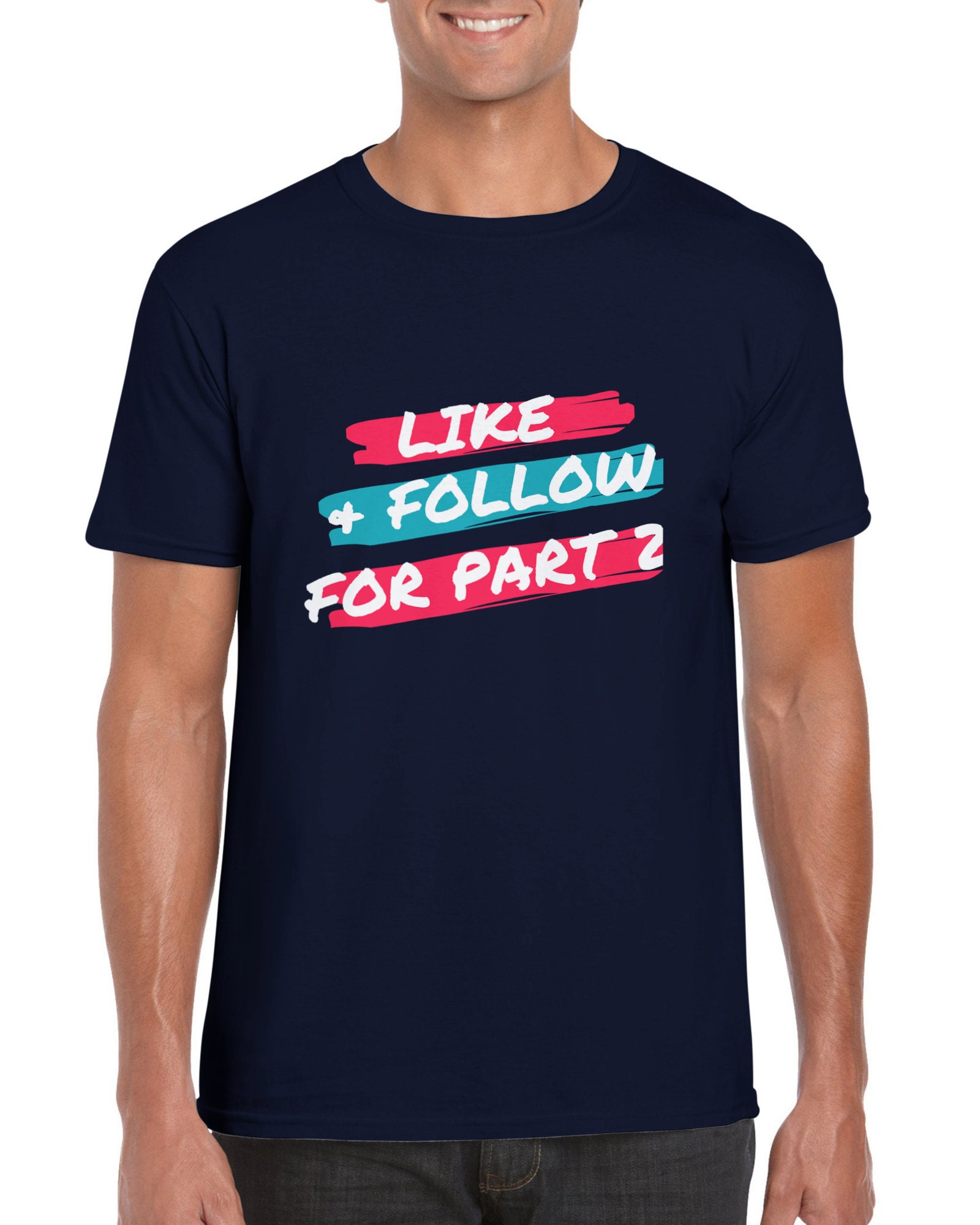 LIKE&FOLLOW Classic Unisex Crewneck Tshirt Etsy