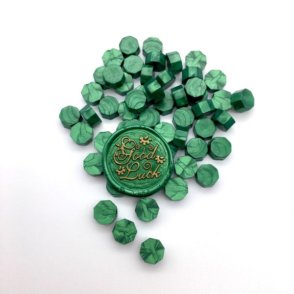 Waldgrün Metallic Siegellack Perlen für Einladungen Umschläge Dekorationen Geschenke Hochzeit Stempel Wachssiegel