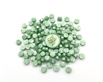 Aloe Green Metallic Sealing Wax Beads For Invitations Envelopes Decorations Gifts Wedding Stamping Wax Seal