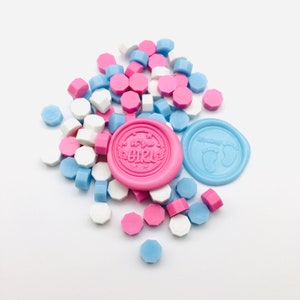 Cuentas de cera para sellar para bebés recién nacidos, para invitaciones, sobres, decoraciones, regalos, sellos de cera para manualidades con estampado de bodas