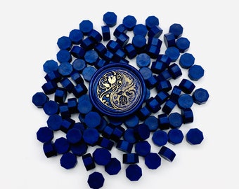 100 perline di ceralacca blu notte per inviti, buste, decorazioni, regali, matrimoni, sigilli di ceralacca, forniture artigianali #81