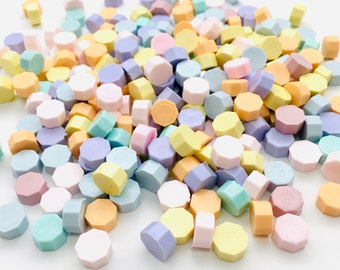100pcs Cotton Candy Pastel Mix Sealing Wax Beads For Invitations Envelopes Decorations Gifts Wedding Stamping Wax Seals
