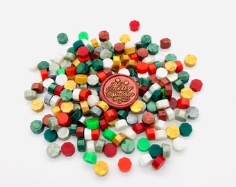 100pcs Christmas Sealing Wax Beads For Invitations Envelopes Decorations Gifts Wedding Stamping Craft Wax Seals Mix