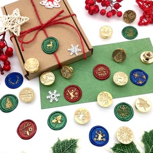 Timbro di tenuta per feste di Natale, inverno, testa di ceralacca, invito di nozze, busta, sigillo di ceralacca, timbro di metallo