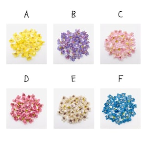 50 pcs Artificial Flower Heads Mini Daisy Silk Fabric Flowers Craft Home Party Decorations Scrapbooking Wreath Making Wedding Tiny Blossoms image 4