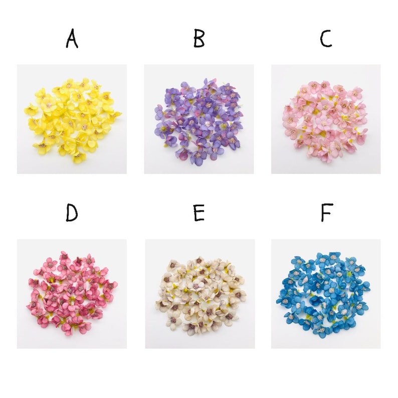 50 pcs Artificial Flower Heads Mini Daisy Silk Fabric Flowers Craft Home Party Decorations Scrapbooking Wreath Making Wedding Tiny Blossoms image 4