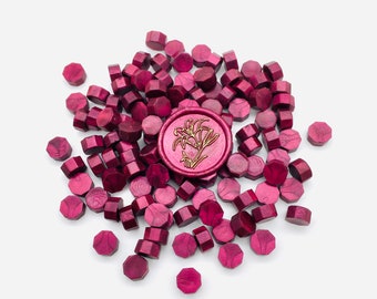 Fuchsia Metallic Sealing Wax Beads For Envelopes Invitations Decorations Gifts Weddings Stamping Wax Seals Craft Supply #54