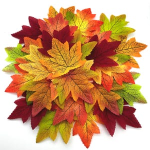 Herbstlaub Große Ahorn Stoff Seide Haus Herbst Dekoration Hochzeit Kranz machen Halloween Handwerk Versorgung künstliche Blätter