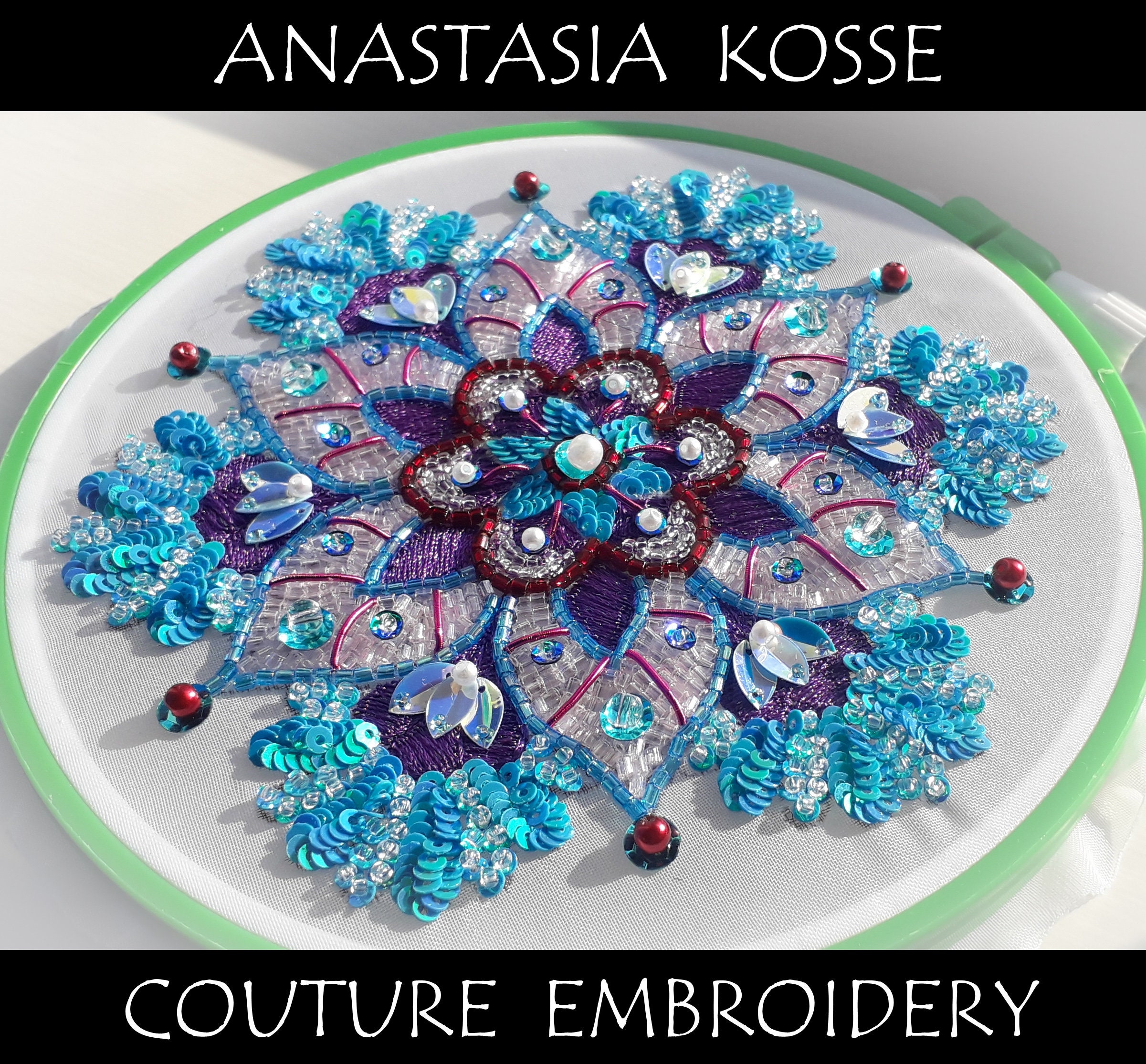 Tambour embroidery Kit 5 for beginner Mandala Set for tambour Etsy