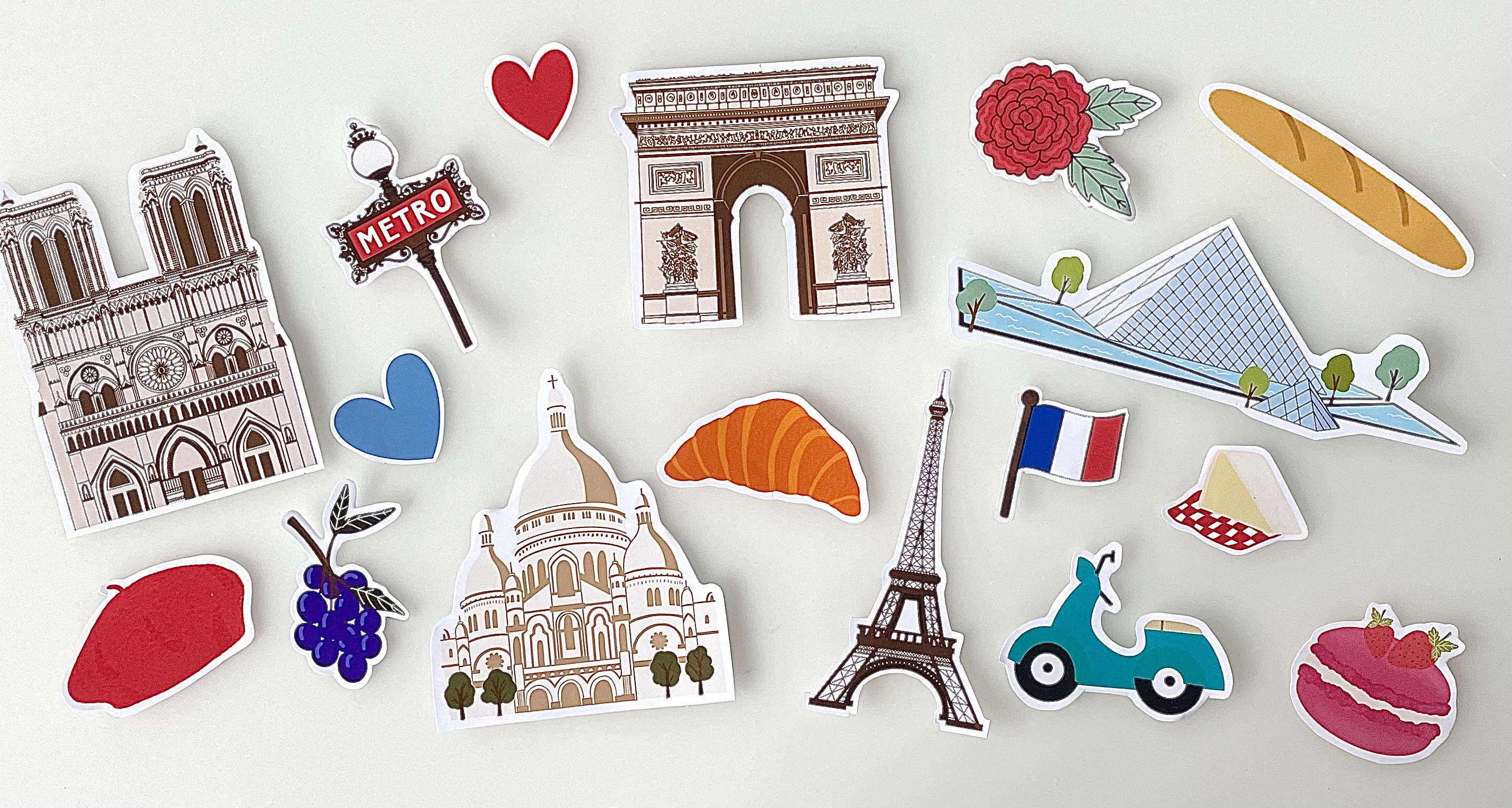 Paris Sticker Pack / Glossy Stickers Etsy