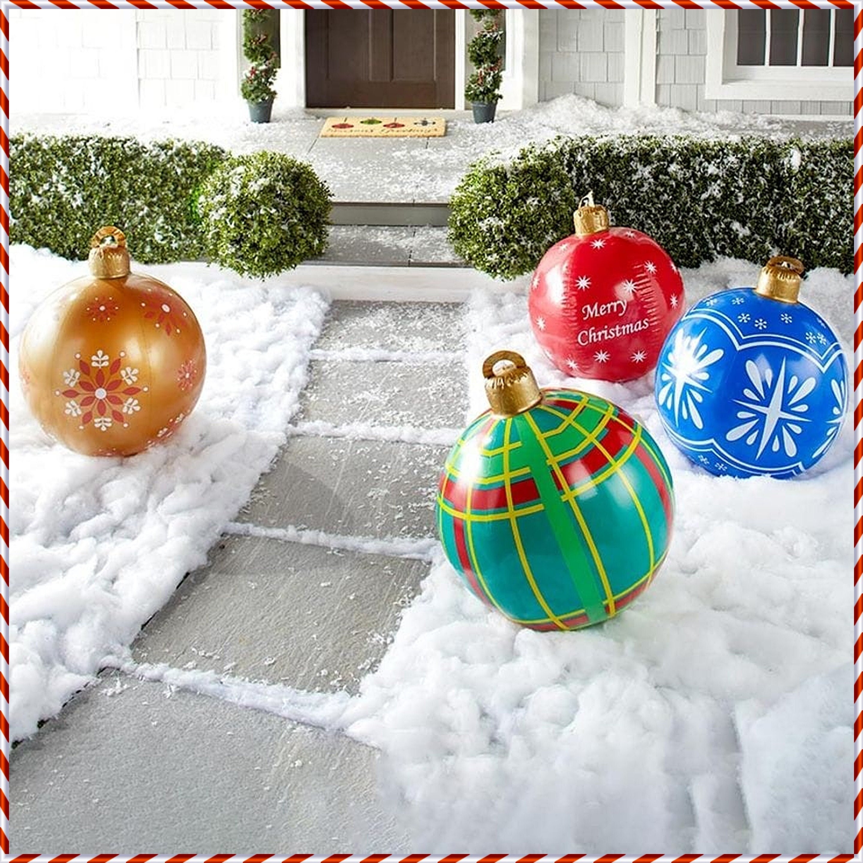 Inflatable Christmas Ornament Balls Festive Holiday Yard - Etsy