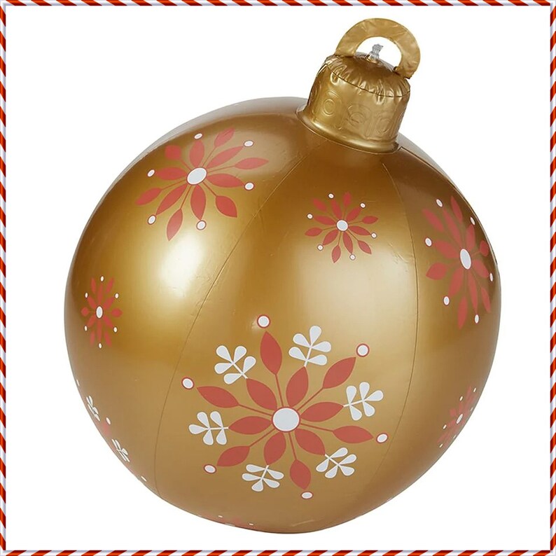 Inflatable Christmas Ornament Balls Festive Holiday Yard Etsy