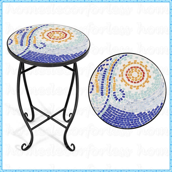 Outdoor Mosaic Table Etsy