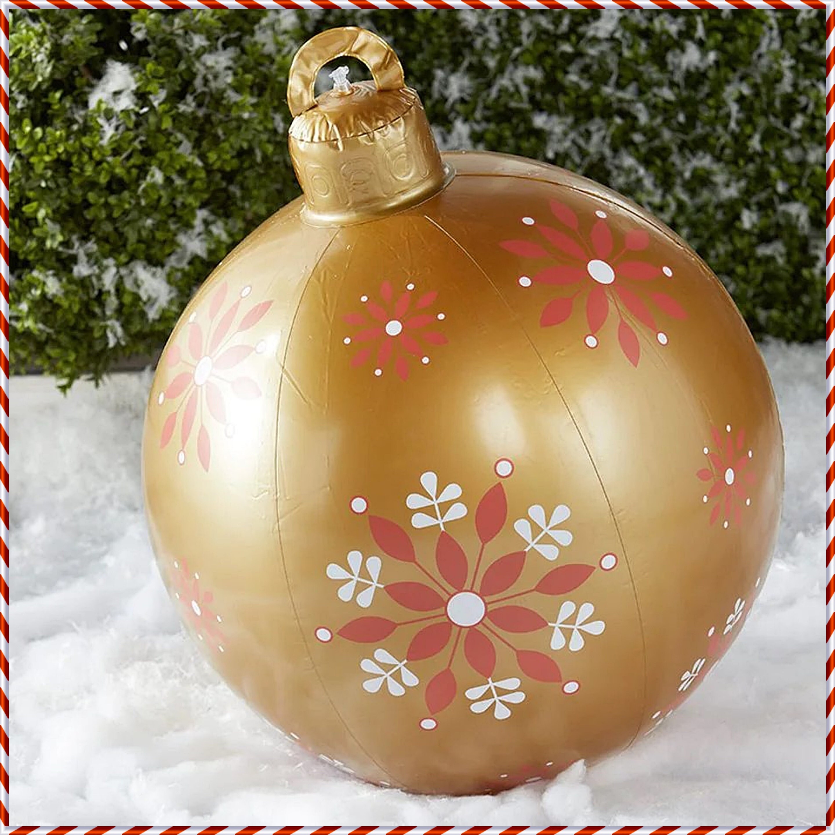 Inflatable Christmas Ornament Balls Festive Holiday Yard Etsy