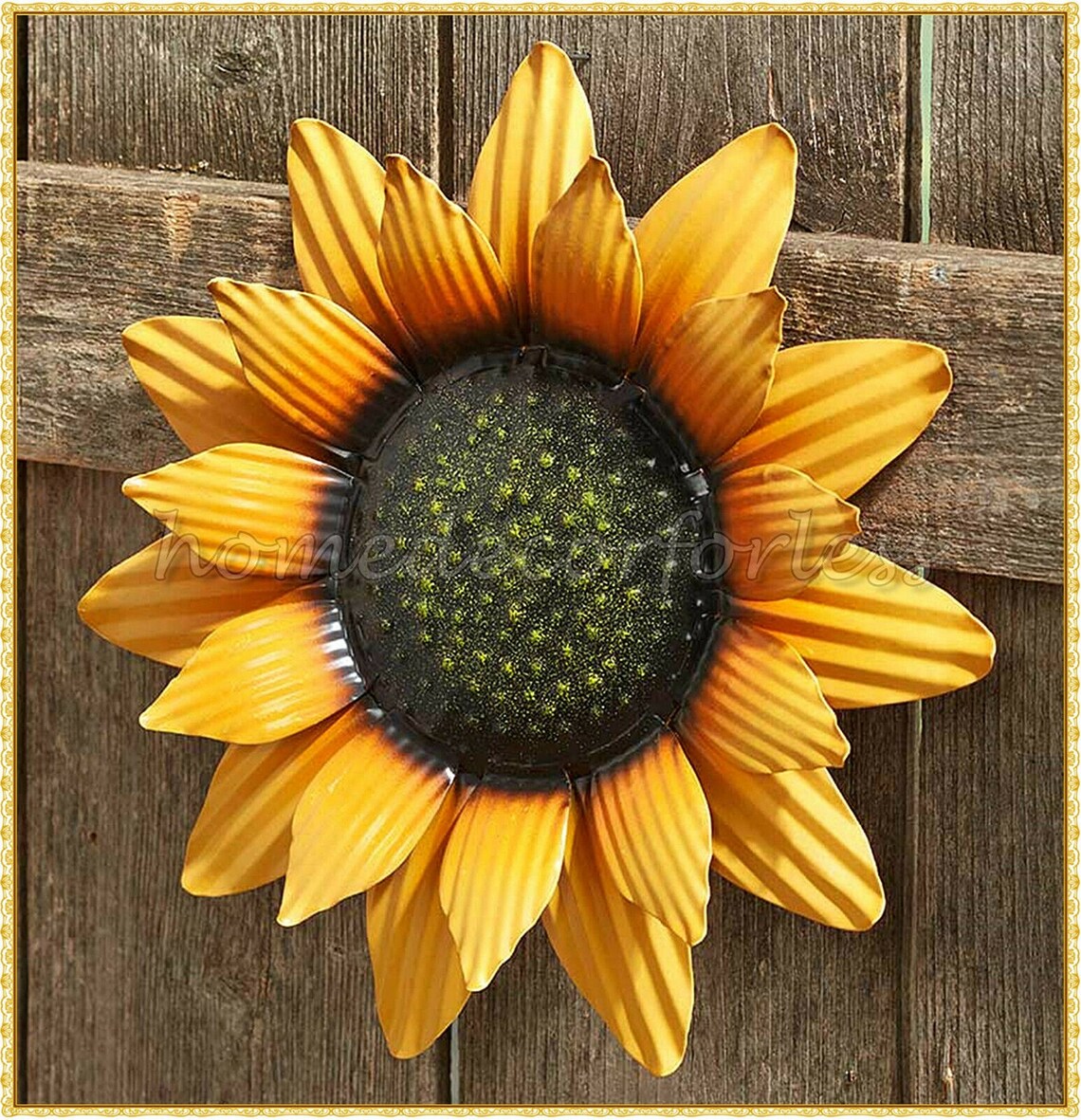 Metal Sunflower Wall Hanging Sculpture 3D Fence Patio Porch Etsy