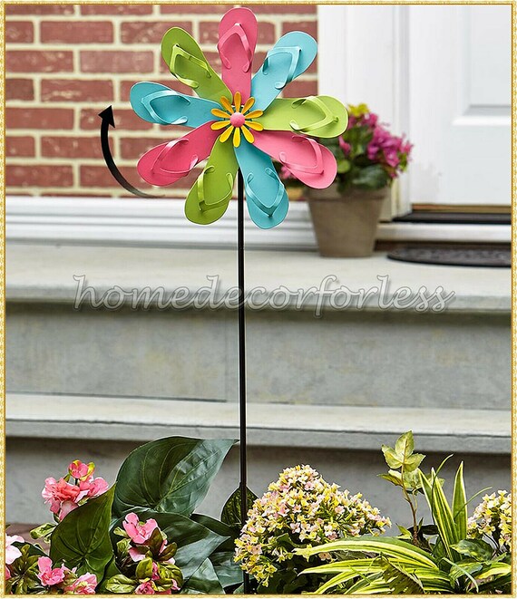 Colorful Metallic Ladybugs Jeweled Garden Wind Spinner Stake Yard Art Decor Colorful Metallic Ladybugs Jeweled Garden Wind Spinner Stake Yard Art Decor